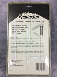REMINGTON Sportsman Series Ltd Ed Quince Wood Canoe Knife w/ Collectors Tin NEW