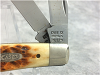 1990 CASE XX BRADFORD, PA 6207 SP SSP Jigged Bone Mini-Trapper Knife