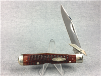 1965-69 CASE XX USA 6111-1/2 L Red/Brown Jigged Bone Cheetah Lockback Knife