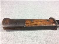 WWII Era 15" Wood-Handled Bayonet with Scabbard
