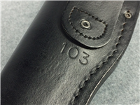 BUCK 103 Black Phenolic 8-1/8" Skinner Knife with Black Leather Sheath