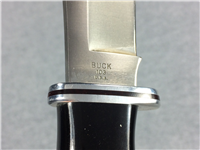 BUCK 103 Black Phenolic 8-1/8" Skinner Knife with Black Leather Sheath