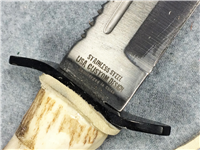 USA CUSTOM DESIGN SURVIVOR Fixed Blade Hunting Knife with Leather Sheath