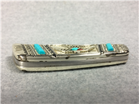 FRANKLIN MINT Native American Indian Heritage Thunderbird Folding Collector Knife