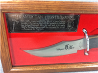 1970s TECUMSEH AMERICAN FRONTIERSMAN Ltd Ed Knife in Wood Display Box