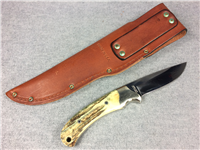 COLT "Real Cowboys Shoot Colts" Handmade Limited Ed Stag 8-1/2" Fixed Blade Knife