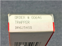 1991 CASE XX BRADFORD PA USA DR6254 SS Dark Red Jigged Bone Trapper Knife