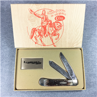 1984 CASE XX 6254 Limited Edition BUFFALO BILL'S WILD WEST Jigged Bone Trapper Knife