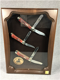 Rare 1983 CASE XX USA Ltd Collectors Edition Trapper 3 Knife Set w/ COA