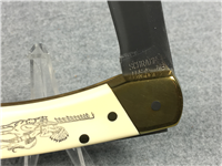 SCHRADE+ Limited Ed. THUNDERBIRD Scrimshaw Lockback Knife w/ Beaded Sheath