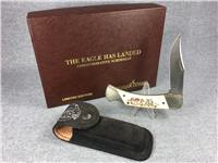 SCHRADE+ Limited Ed. 20th Anniversary APOLLO 11 Scrimshaw Lockback Knife w/ Sheath
