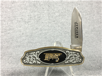 JUPITER CENTRAL PACIFIC RAILROAD Franklin Mint Folding Collectors Knife with Storage Pouch