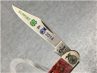2014 CASE XX 6208 SS Red Jigged Bone 4-H & FFA Collectors Half-Whittler Knife
