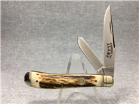 SCHRADE 294TXST Remember the Alamo 175th Anniv Texas Stag Mini-Trapper Knife
