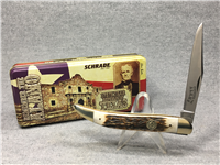 SCHRADE 1083TXST Remember the Alamo 175th Anniv Texas Stag Toothpick Knife