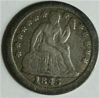 USA 1845O  Seated Liberty Dime    