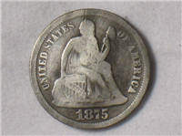 USA 1875  Seated Liberty Dime    