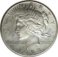 USA 1922  Peace Silver Dollar