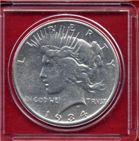 USA 1934S  Peace Silver Dollar