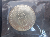 Eisenhower Uncirculated Silver Dollar Blue Envelope (U.S. Mint, 1972)