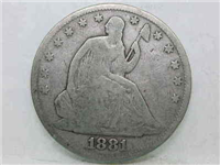 USA 1881  Seated Liberty Half Dollar    