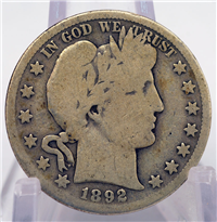 USA 1892S  Barber Half Dollar    