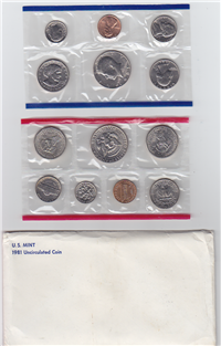 USA  13 Coins Uncirculated Mint Set  (US Mint, 1981)