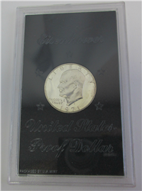 USA  Brown Box Eisenhower Silver Dollar Proof   (U.S. Mint, 1971)